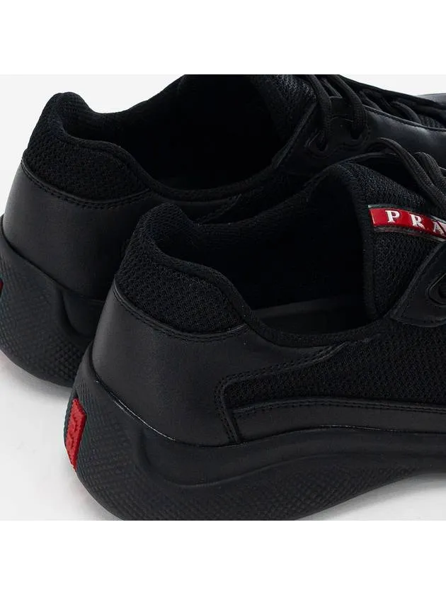 America's Cup Leather Mesh Low Top Sneakers Black