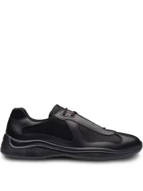 America's Cup Leather Mesh Low Top Sneakers Black