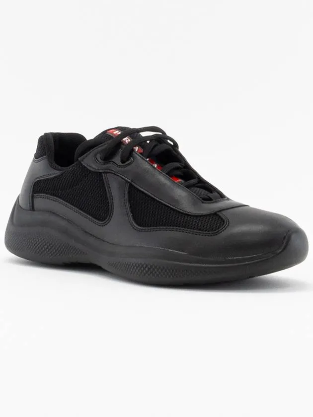 America's Cup Leather Mesh Low Top Sneakers Black