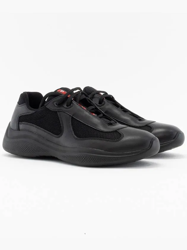 America's Cup Leather Mesh Low Top Sneakers Black