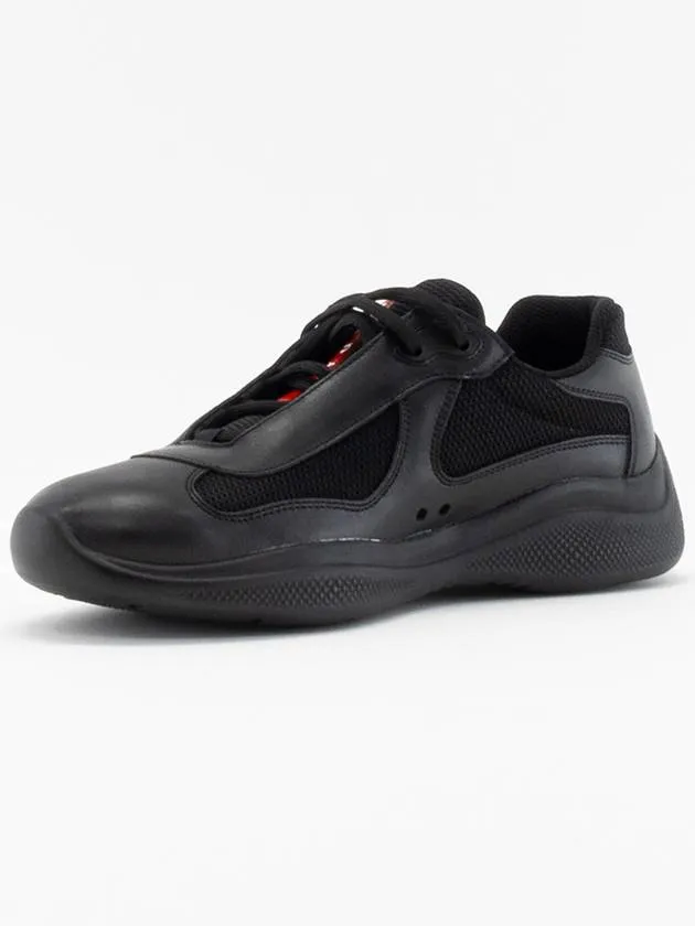 America's Cup Leather Mesh Low Top Sneakers Black