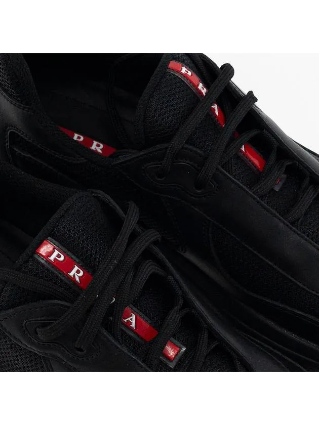 America's Cup Leather Mesh Low Top Sneakers Black