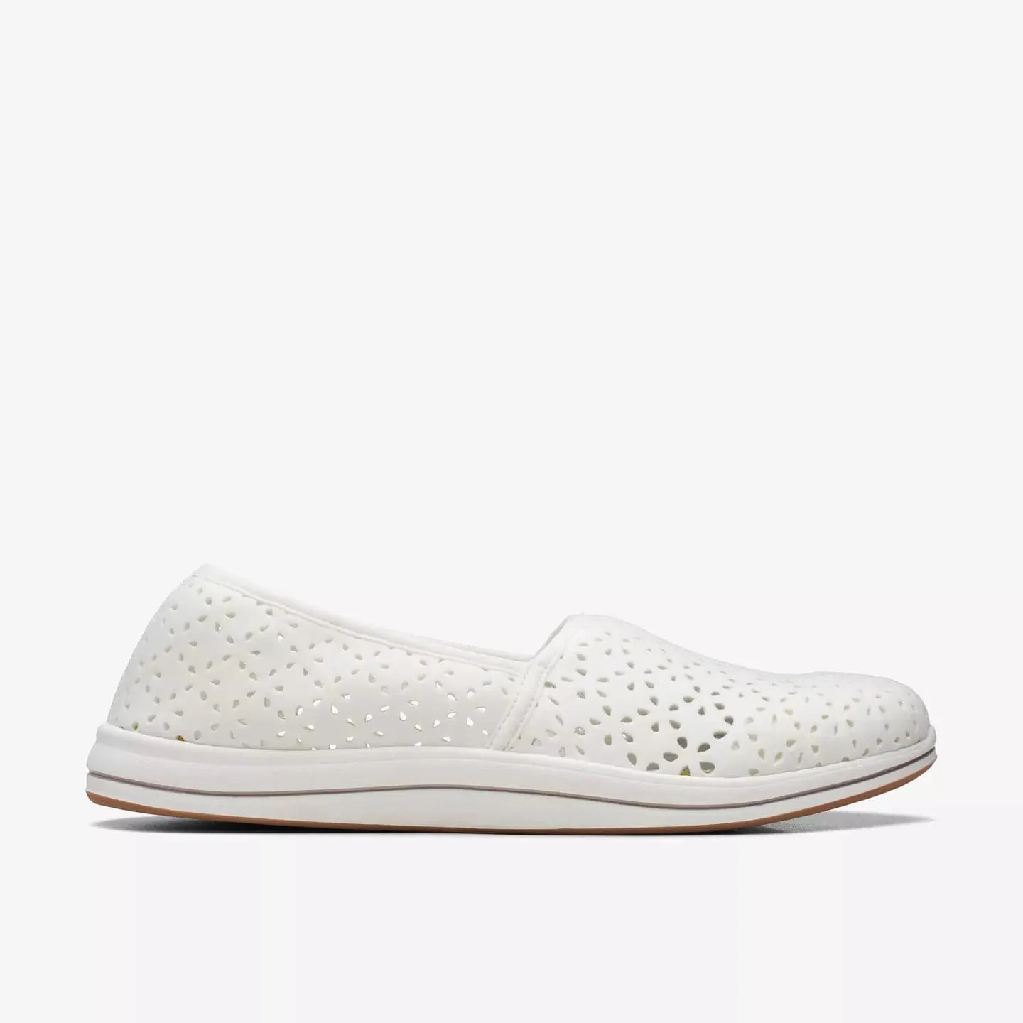 Clarks Women's Breeze Emily Slip Ons- White
