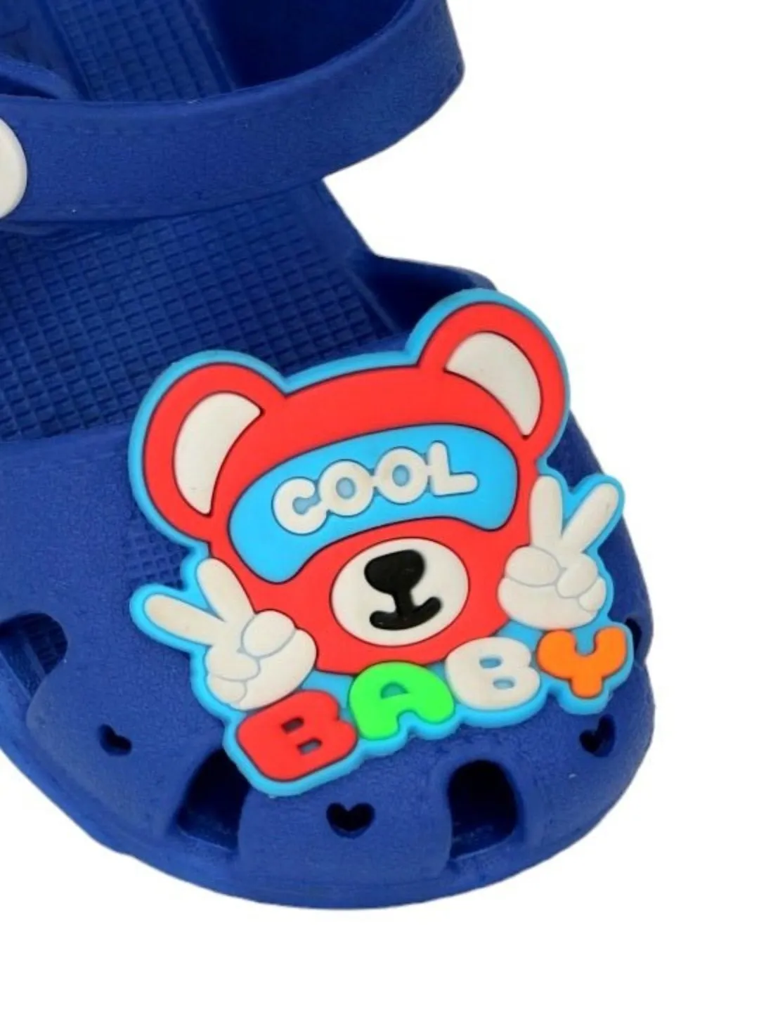 Dark Blue Cool Baby Fun Cartoon Bear Themed Sandals for Boys