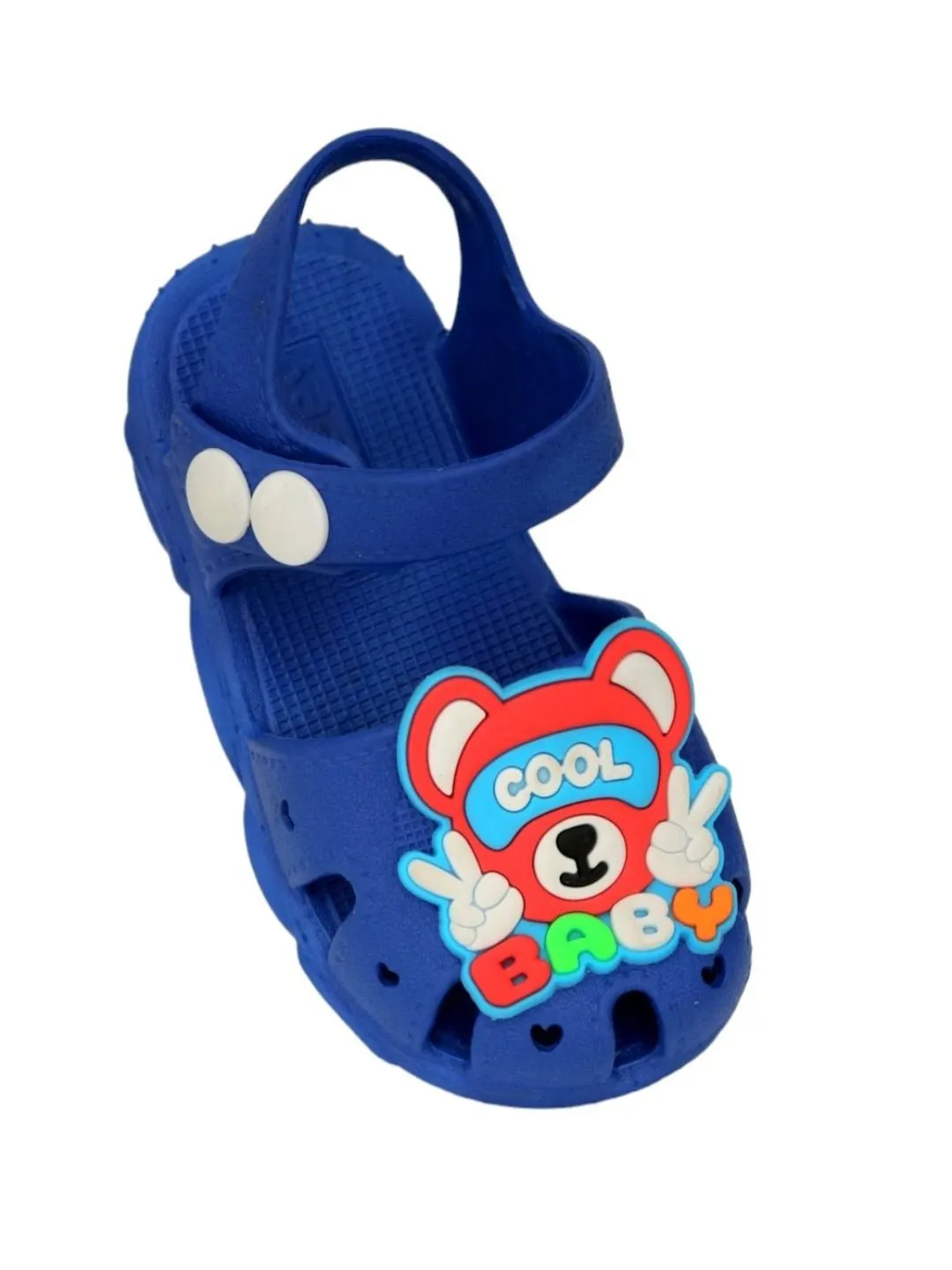 Dark Blue Cool Baby Fun Cartoon Bear Themed Sandals for Boys