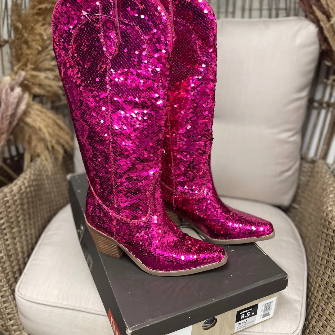 *DISCONTINUED* Dingo | Dance Hall Queen Cowboy Boot in Fuchsia | Last Chance Size 8.5 & 9
