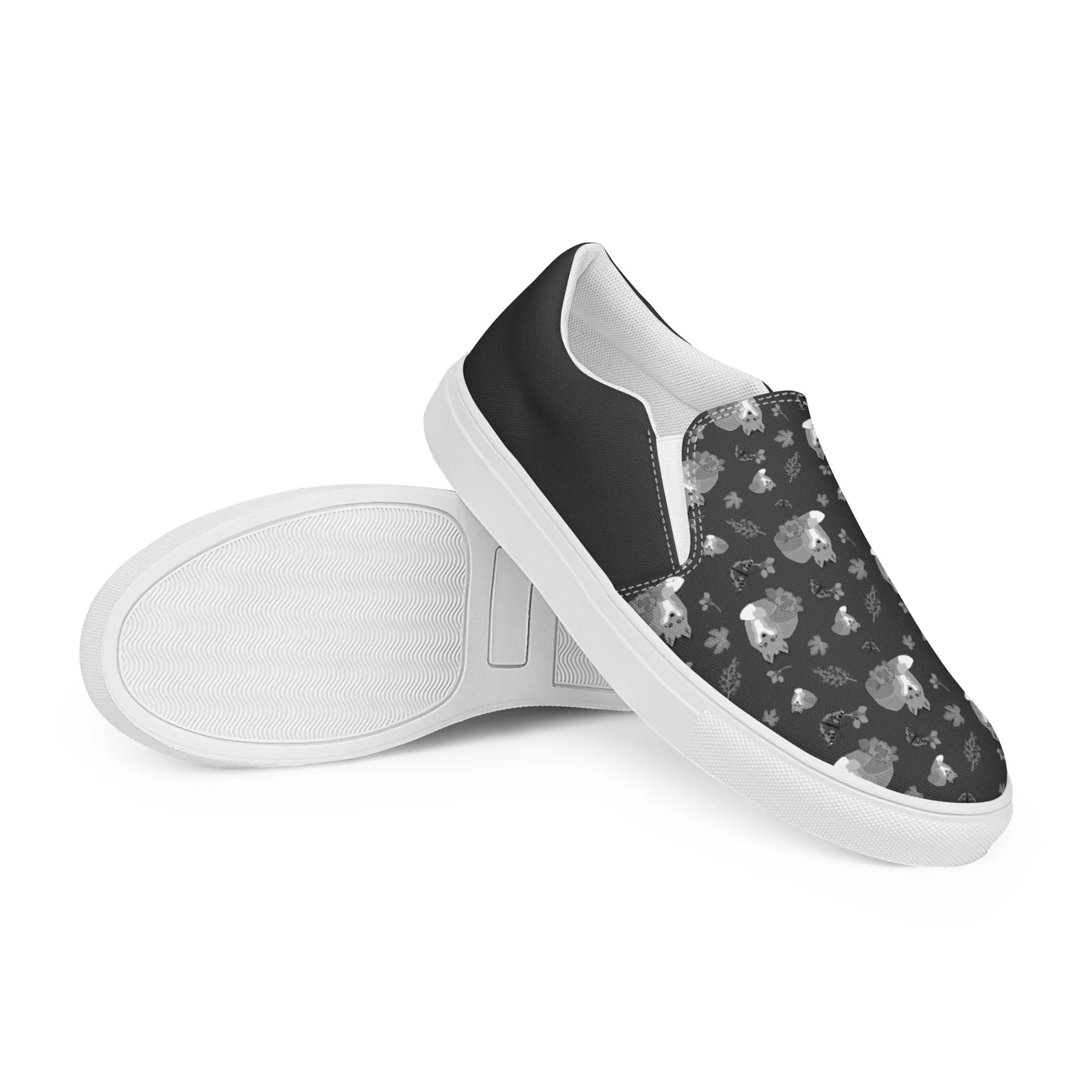 Foxes in the forest Men’s slip-on canvas shoes