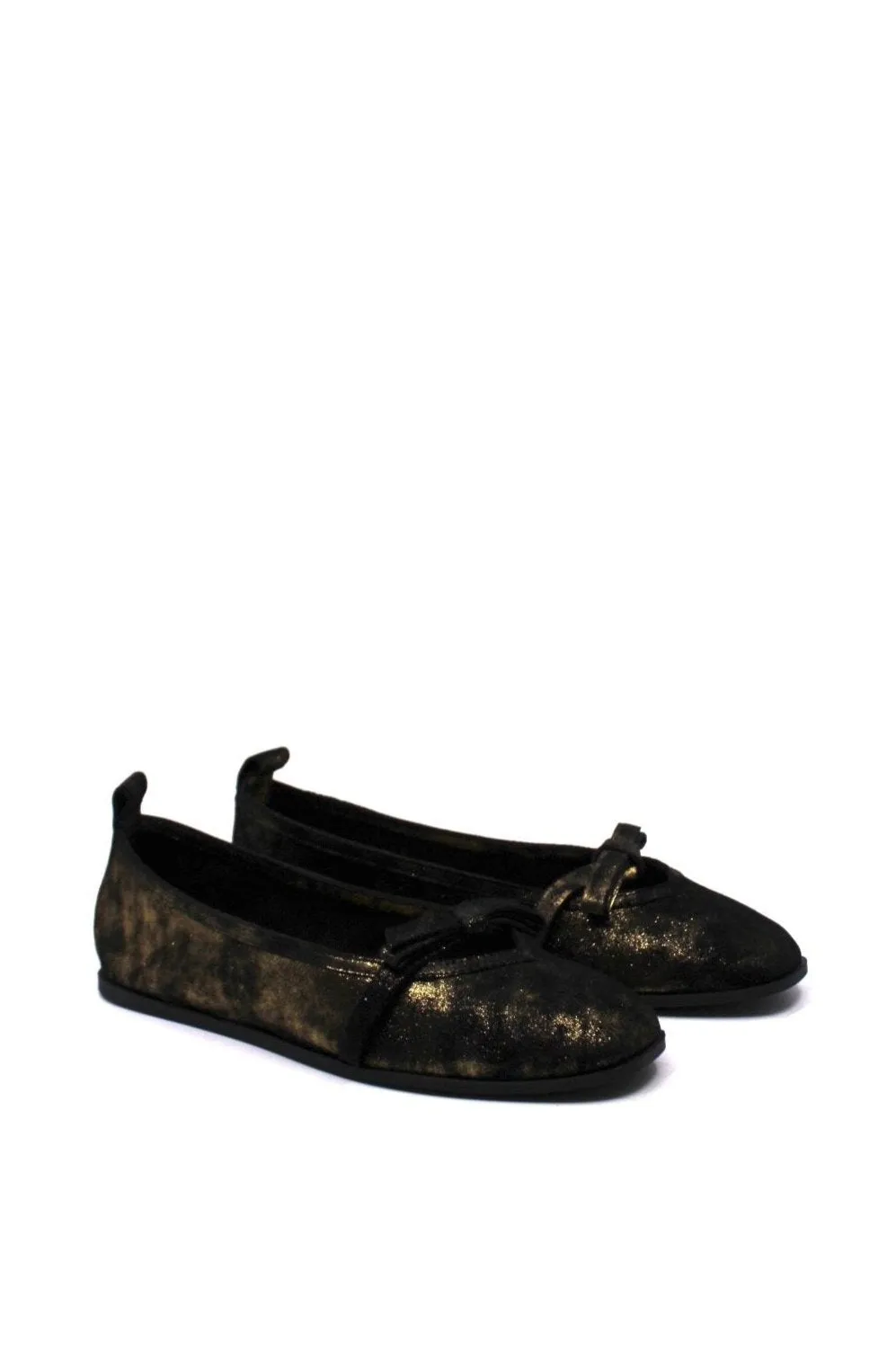 Free People Mania Bow Flat Bronze Age Metallic