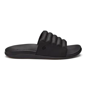 OluKai Men's Maha 'Olu Slides- Black