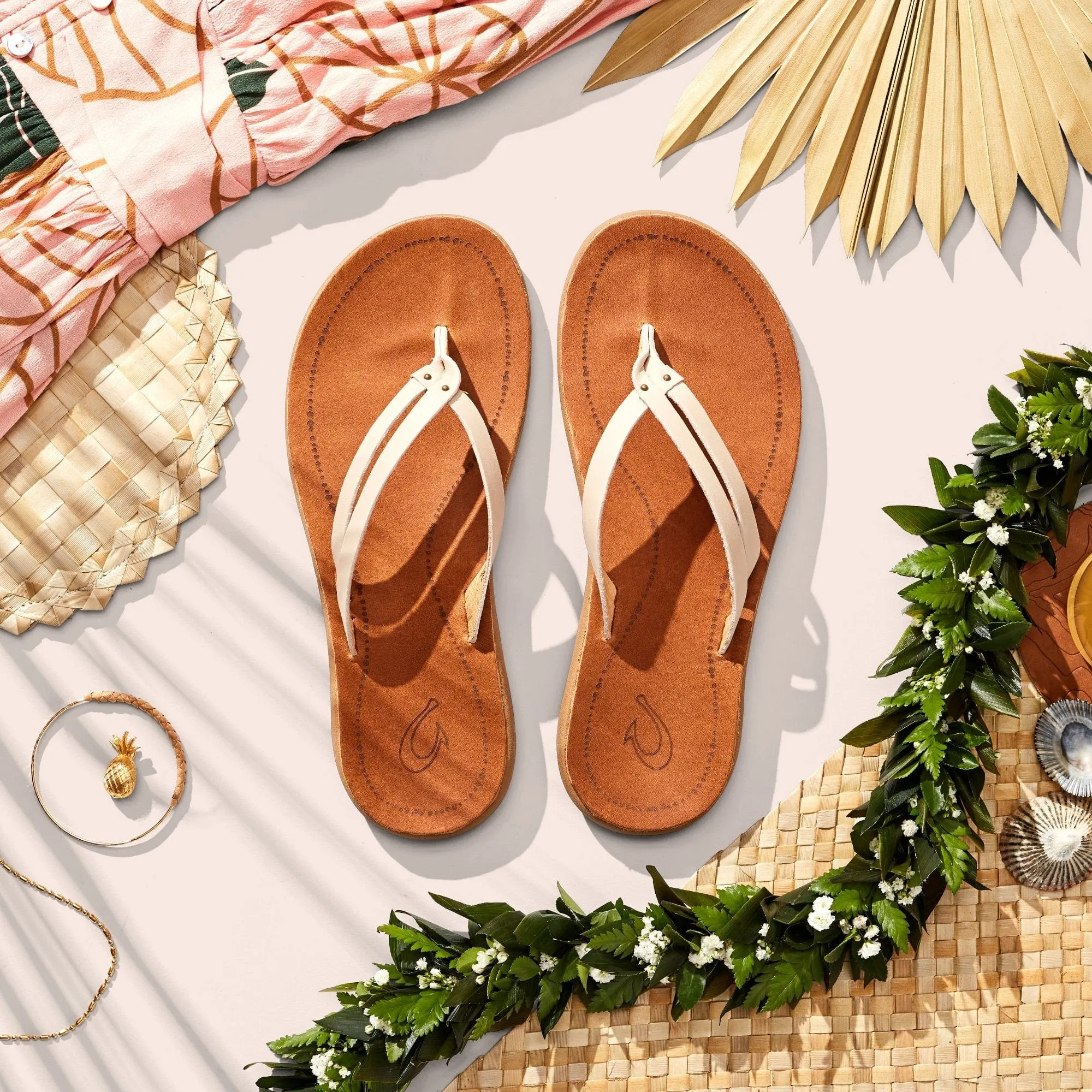 OluKai Women's Kapehe Luana Sandals- Golden Harvest/Golden Sand