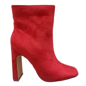 Outlook Red Suede Booties