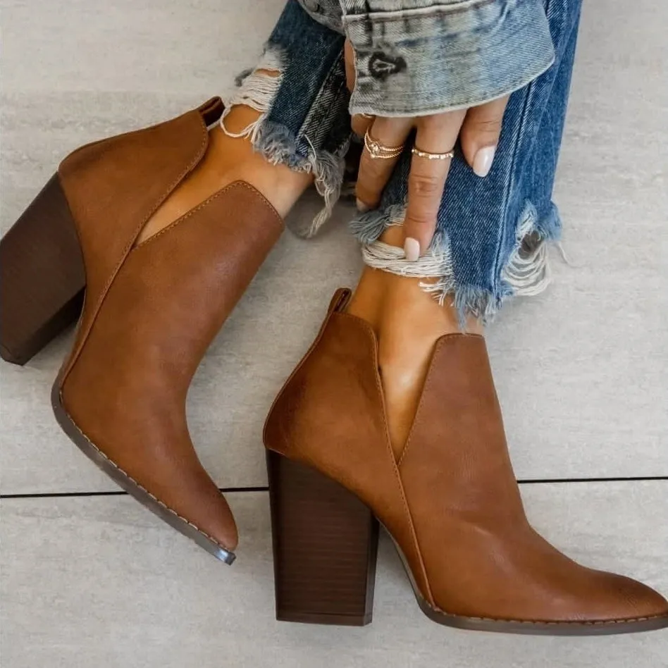 Southern Looks Tan Booties