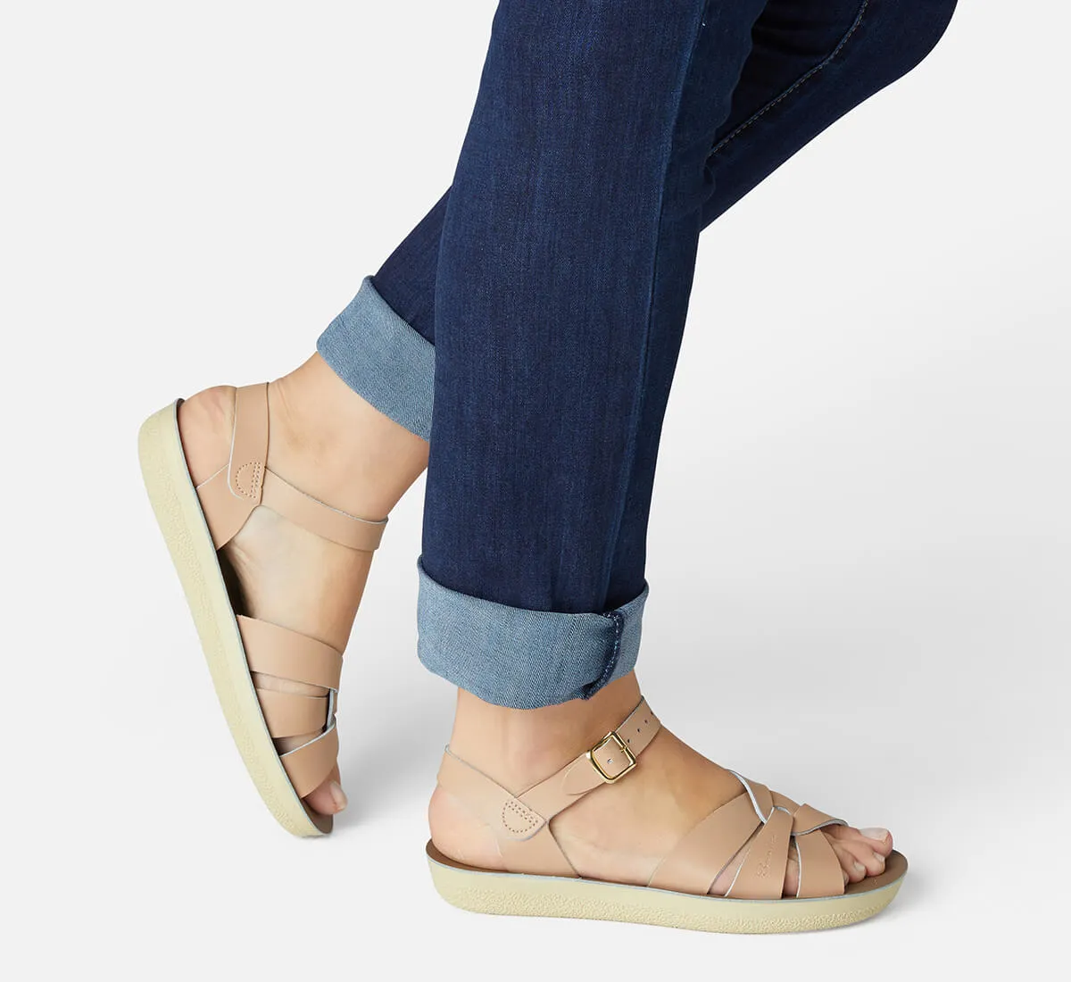Swimmer Adult Sandals in Latte by Salt-Water - Last One In Stock - SS4 / EU 36