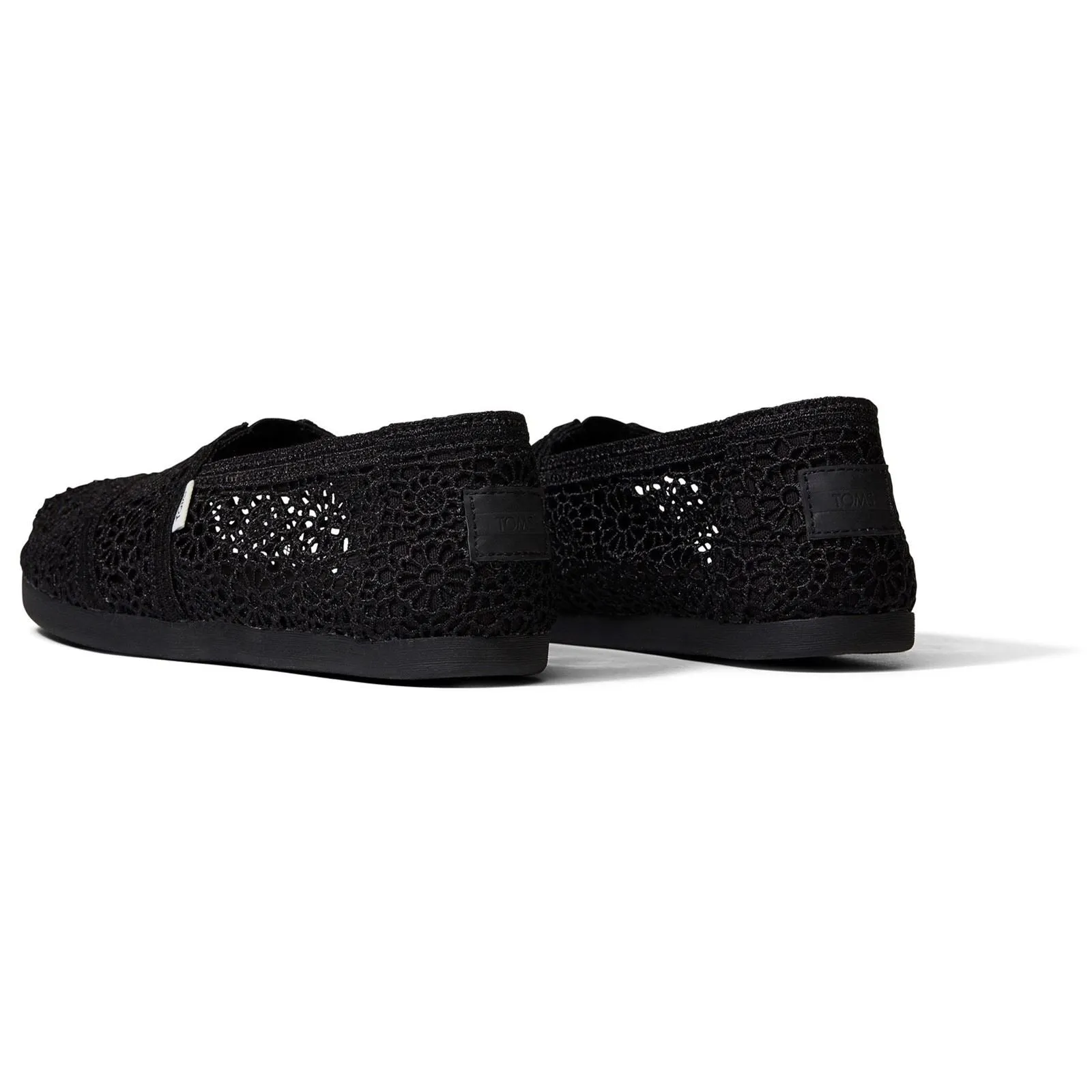 TOMS Alpargata Black 100% Polyester Female Slip On Ladies Shoes